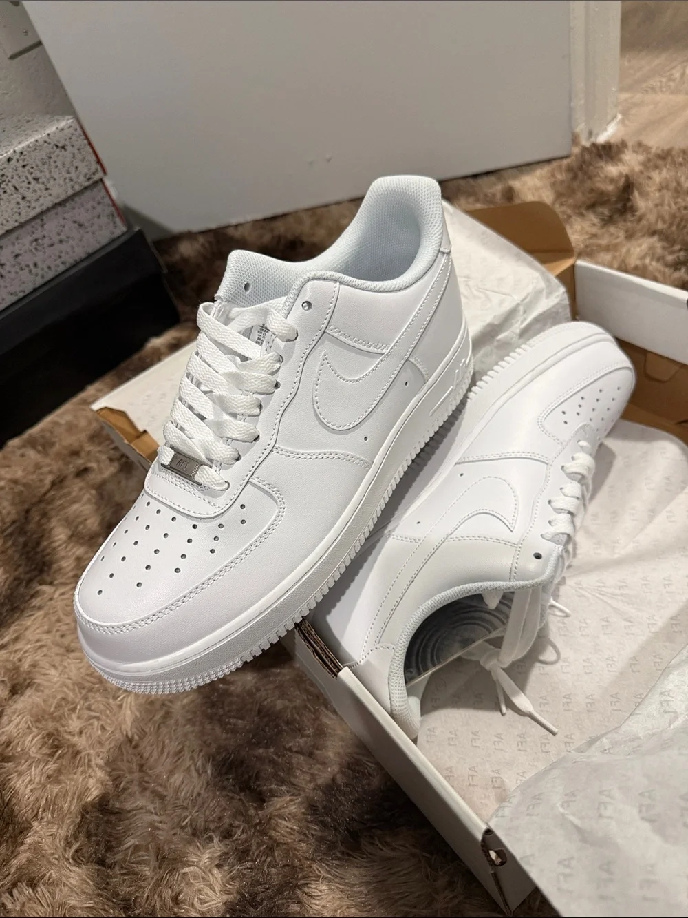 Nike White Low-Top Leather Sneakers